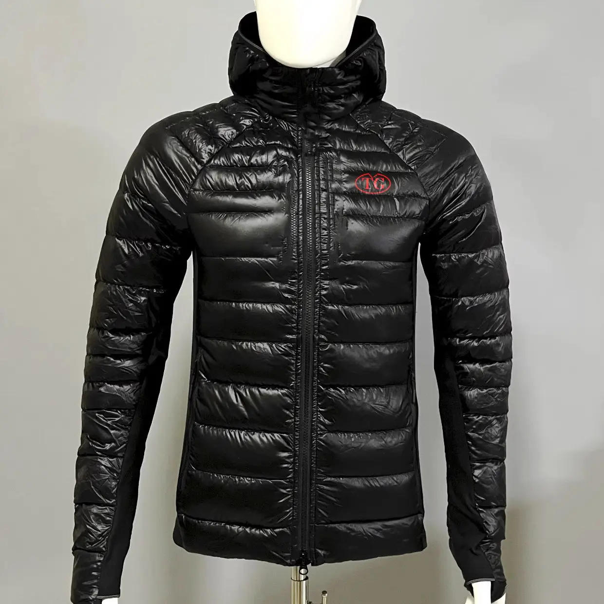 Lightweight hooded down