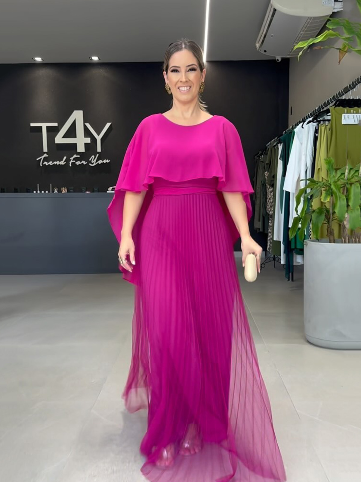 European and American 2026 New Cross-Border Popular Women's Plus-Size Shawl-Sleeve Dress, Comfortable Casual Flared Dress