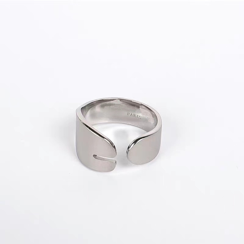 Pyc Tabi Horseshoe Ring 925 Silver European and American Personalized Niche Jewelry Couple Same Style Open Ring Fotografie QC de pe 1688 pe Qualit.ly