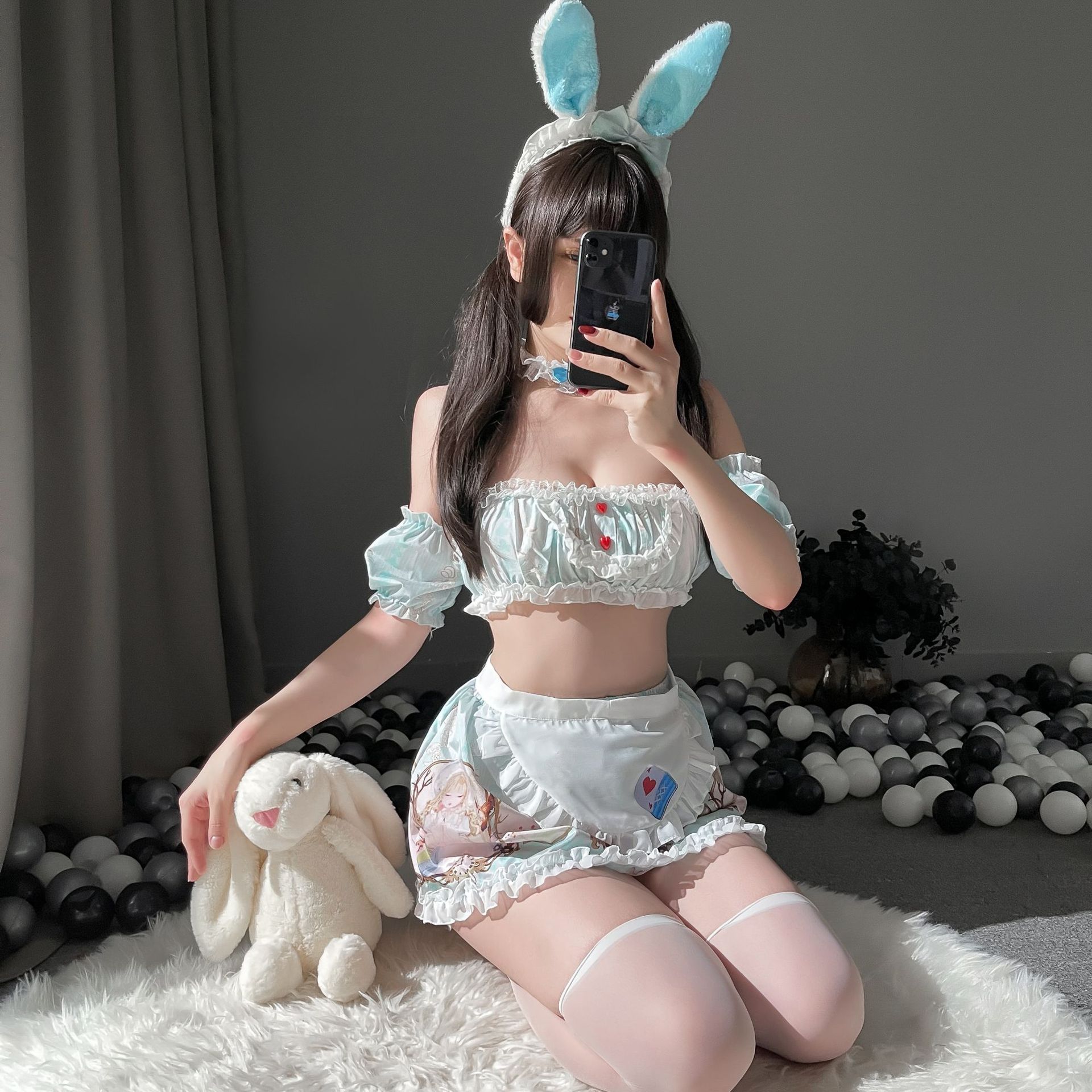 Rainy Night Love Sex Lingerie Sexy Pure Desire Split Secondary Lolita Maid Maid Rabbit Uniform Set