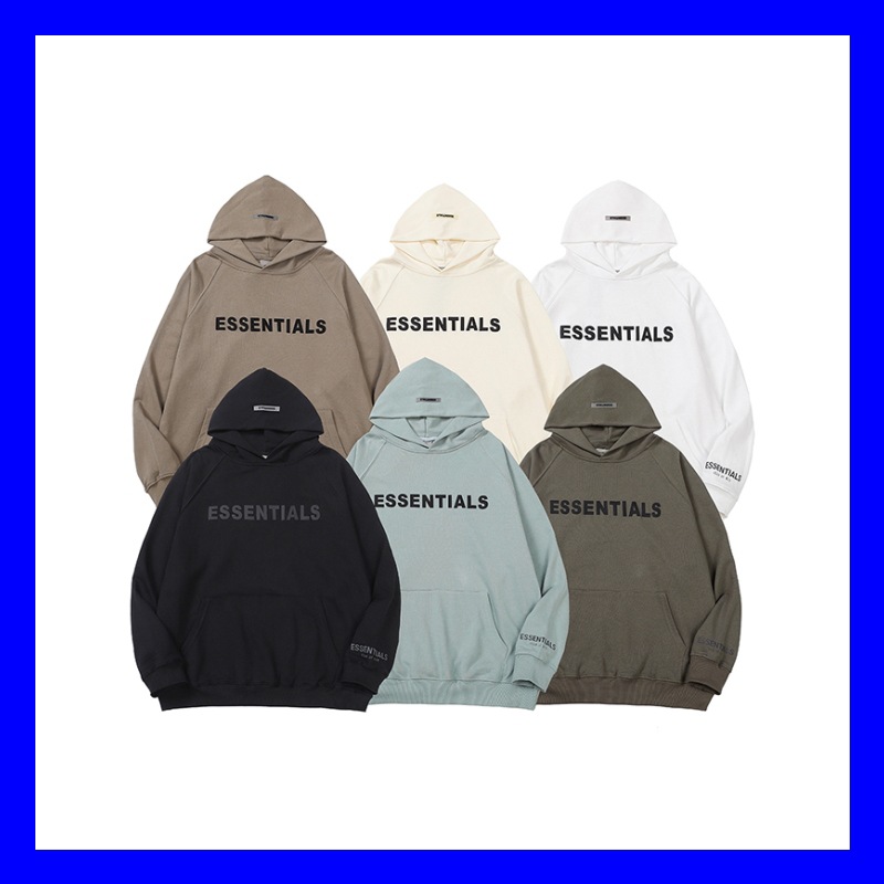 Fear of G0D Multi-Thread Essentials Trendyy New Chest Logo Laminated Hooded Sweatshirt Fog