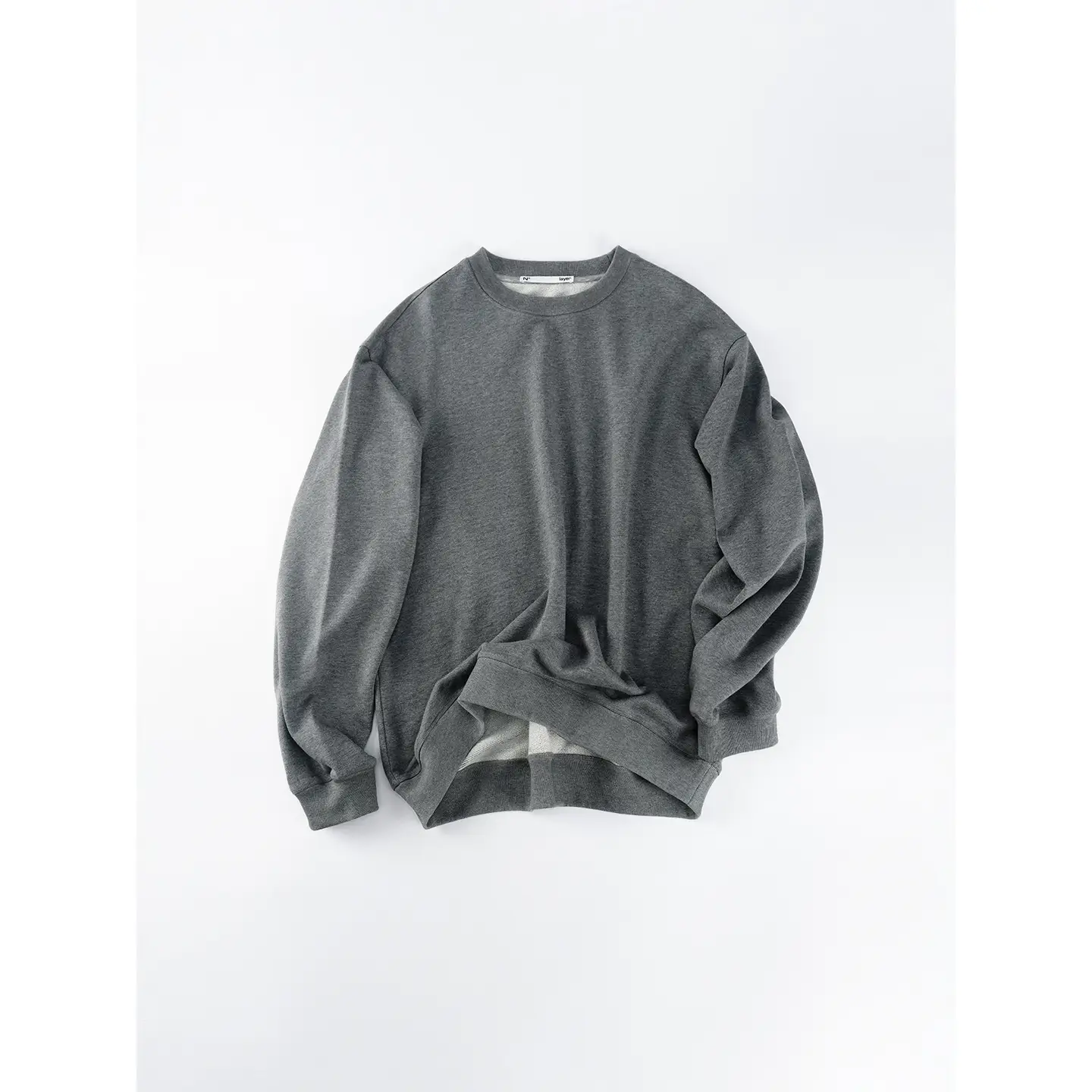 Nºlayer 400g Pima Cotton Long-Staple Cotton Blended Terry Material Round Neck Silhouette pullover Sweatshirt Ns9C08