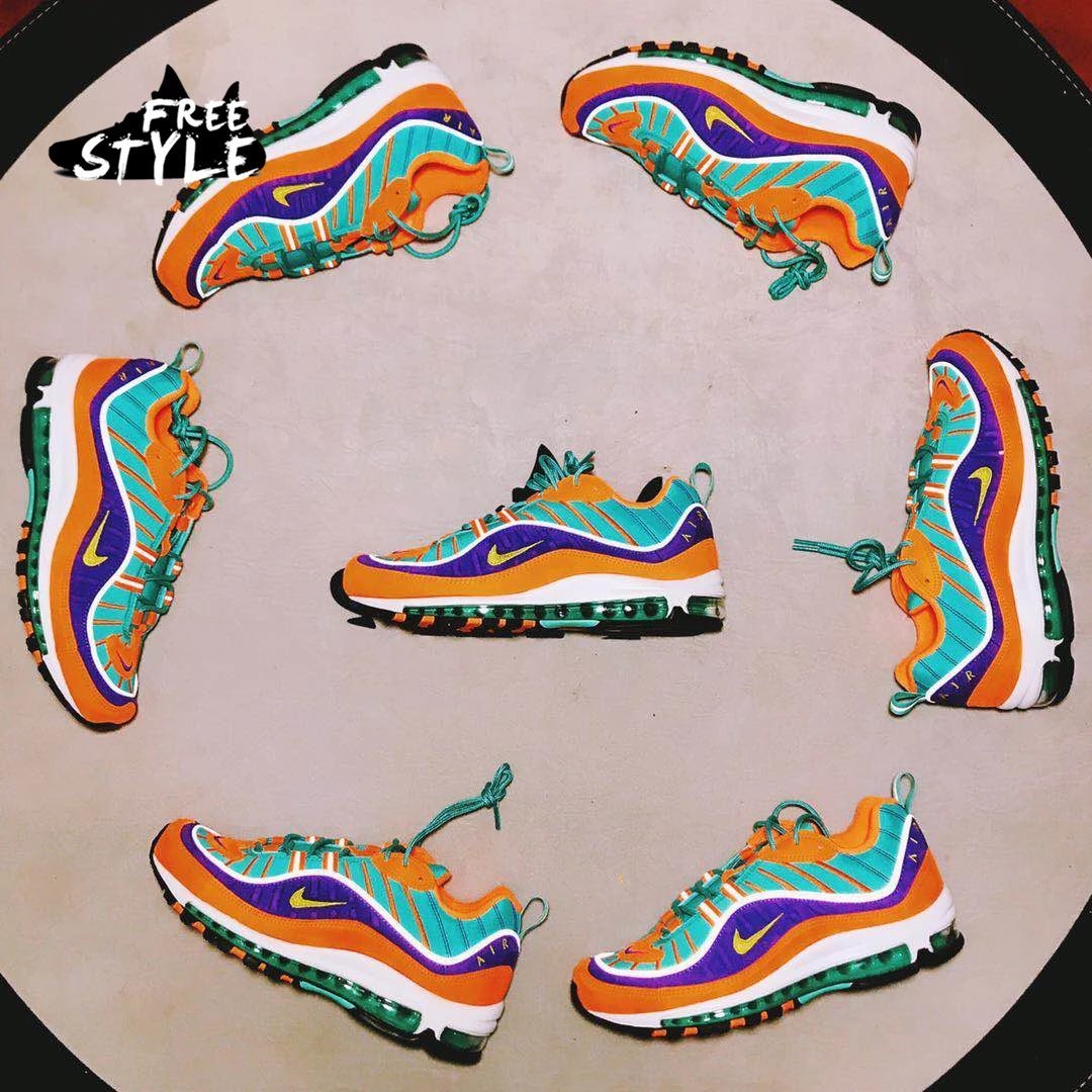 NIKE Air Max 98 OG 彩龙珠 南海岸 高达复古气垫跑鞋 924462-800