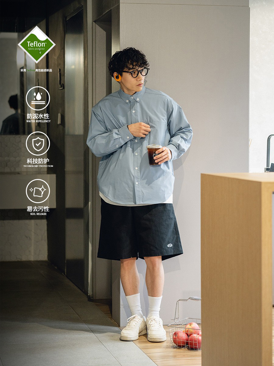 Trs Minimalist Series | 26Ss Dupont Teflon Three-Proof Loose-Fitting Functional Workwear Shirt Jacket for Men and Women