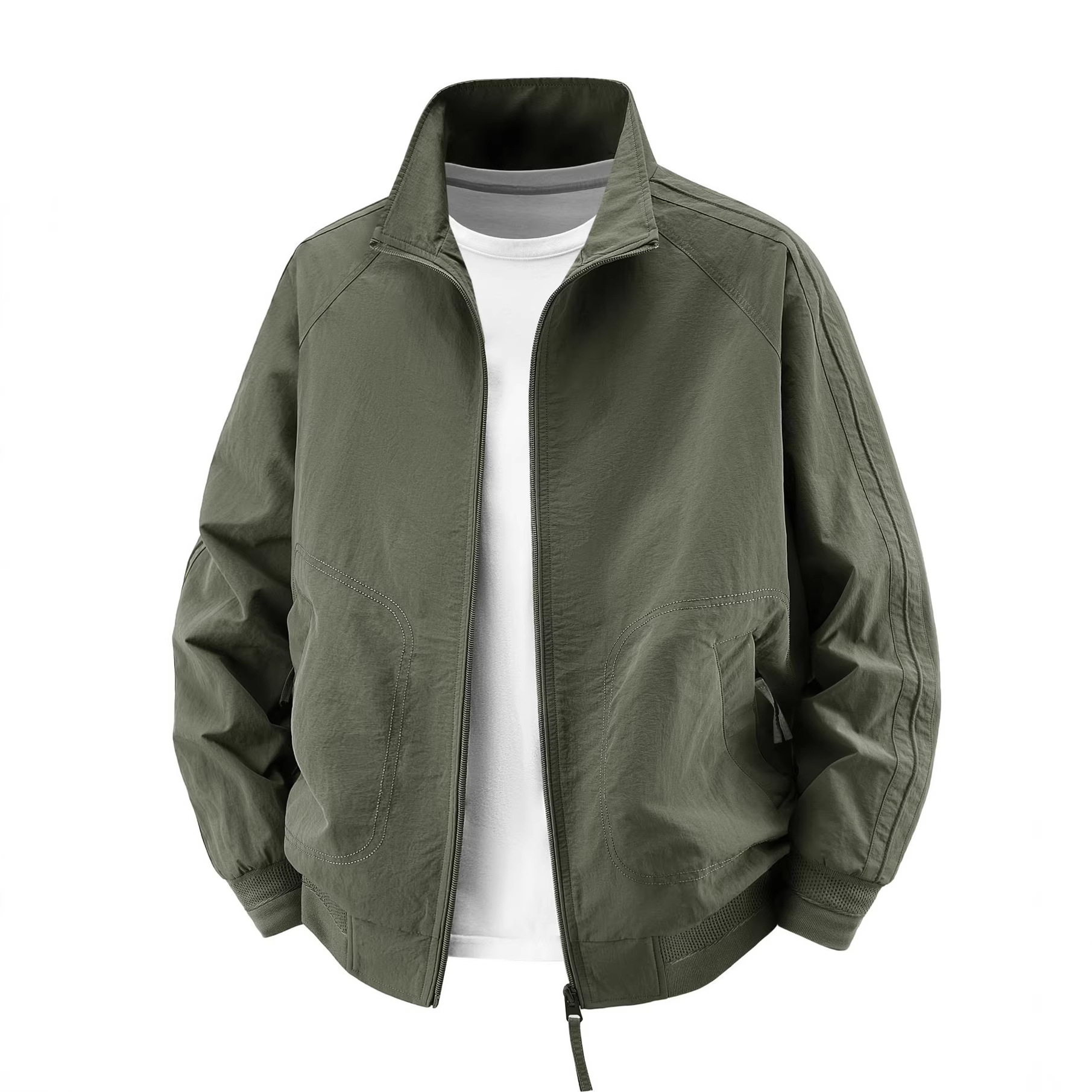 2026 Spring New Style High-Quality Breathable Stand-Up Collar Comfortable Jacket for Men Outdoor Sports Casual Lightweight Jacket for Men