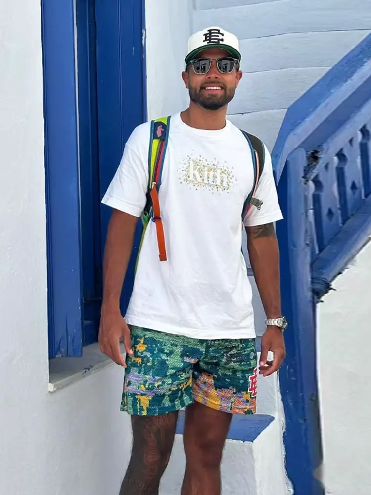 2025 American Style Trendy Kith Short-Sleeved T-Shirt Men Ins High Street pure cotton T-Shirt Summer Women Loose Tops