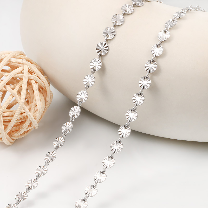 Stainless steel chain daisy chain fresh men's and women's necklace bracelet non-fading stainless steel jewelry chain DIY
