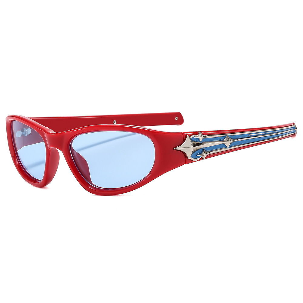 New Fashion Outdoor Sports Sunglasses Ins Retro Modern Distinctive Oval Street Photoshoot Trend Sunglasses