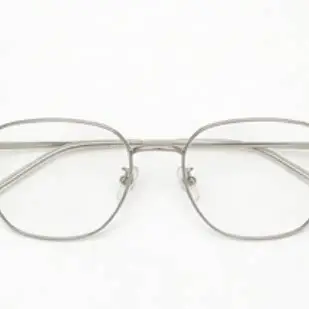 Half Black Frame with Hollow Cross at the End of the Leg, Engraved Sanskrit on the Frame, Silver Glasses 88032426