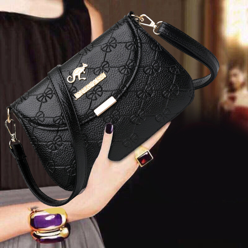 Wholesale Soft Leather Bags for Women 2024 New Single Shoulder Crossbody Bag for Women Pu Embossed Fashion Trendy Middle-Aged Mother Bag