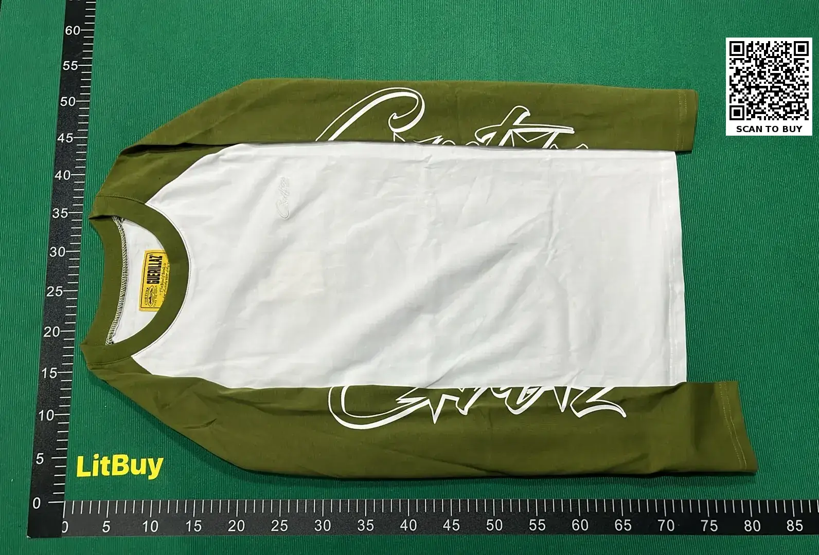 GUERILLAZ Classic Long-Sleeved T-Shirt White Green
