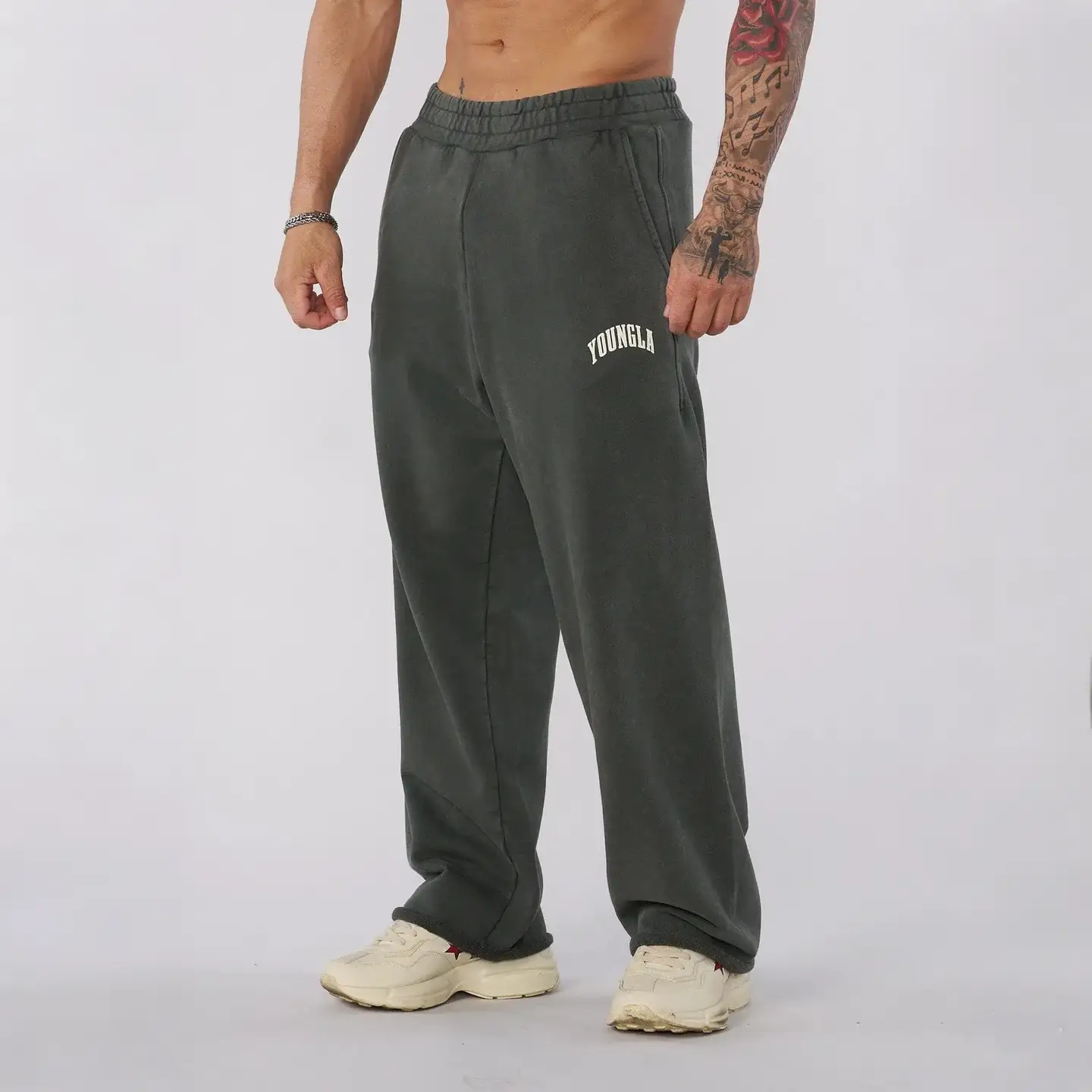 Fashion New arrival Trendy Youngla Jogger Sports Straight-leg pants Casual Fitness Training Loose pants Male
