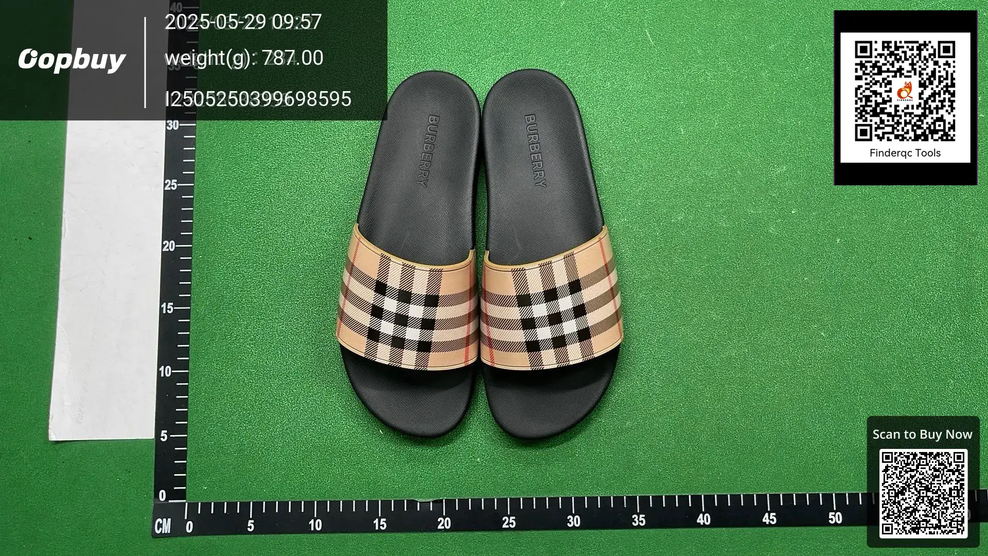 Burberry Haymarket Check Slides