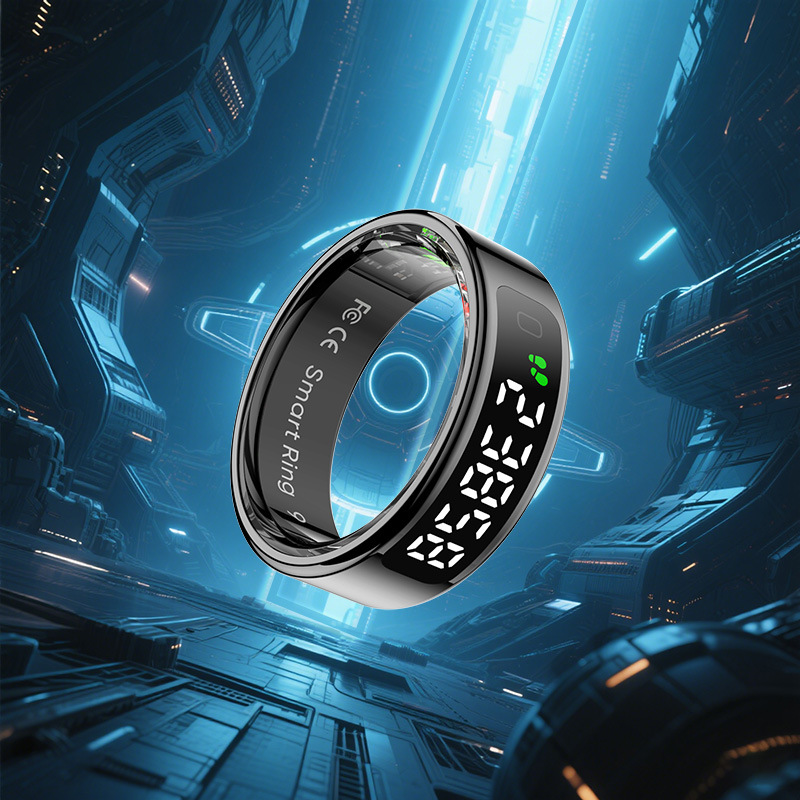 Foreign Trade R11+ Smart Ring Heart Rate Step Multi-Function Display Sleep Monitoring Smart Ring Wireless Charging