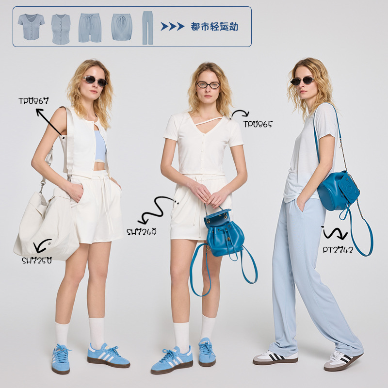 Spring and Summer New Yoga Wear for Women, Button-Down Cardigan, Short-Sleeved Modal Sports Skirt, Ribbed Design, Fitness Wear Shorts