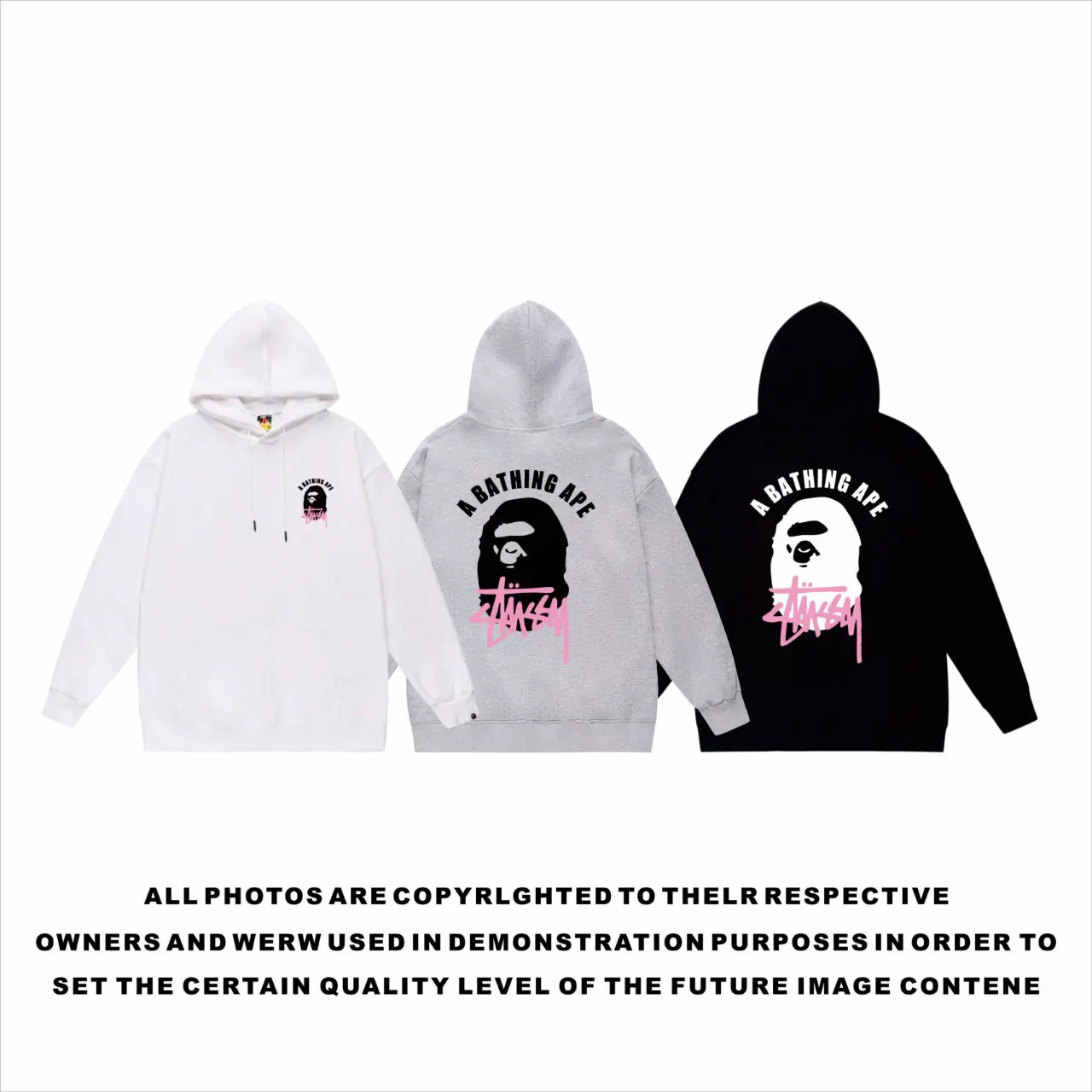 Japanese-Style Trendy Ape Head Print Unisex Fashion Loose Hoodie for Teenagers and Couples