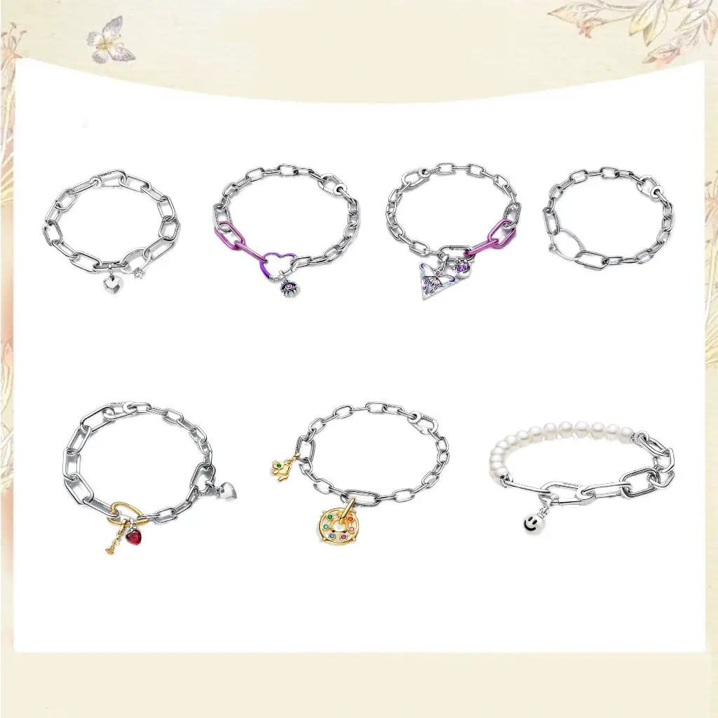 S925Me Series Smile Bracelet Set, Sweet and Cool, Gift for Girlfriend