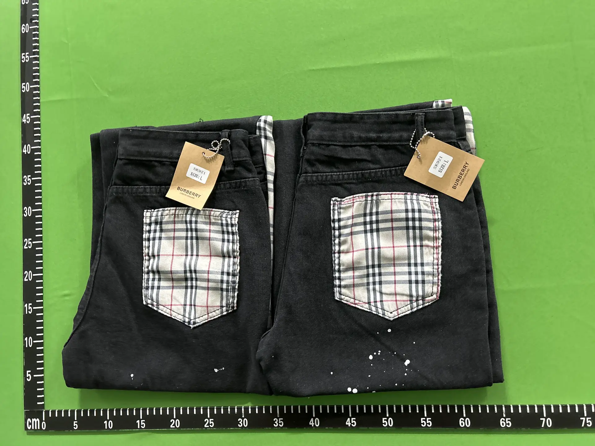 2025 European and American Flared Jeans Trendy Brand High Street Splatter Patchwork Vibe Style Unisex Loose Floor-Length Straight Pants