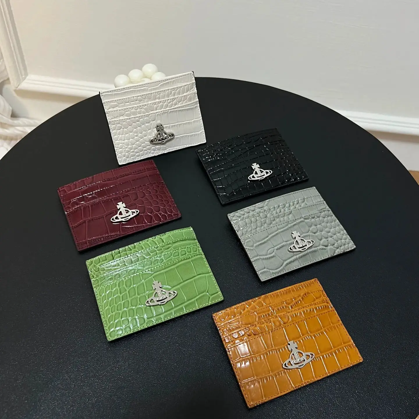 西太后真皮超薄卡包高品质鳄鱼纹女士钱包小众头层牛皮精致卡夹女