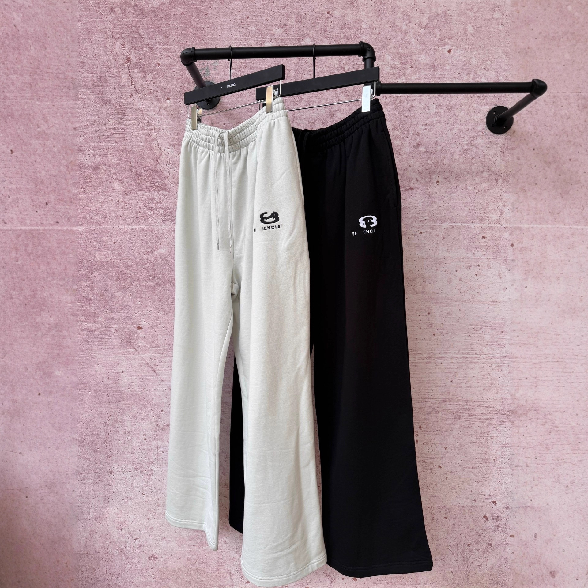 Original Paris B Brand Basic Classic Double-Ring Letter Embroidery Sweatpants for Men and Women
