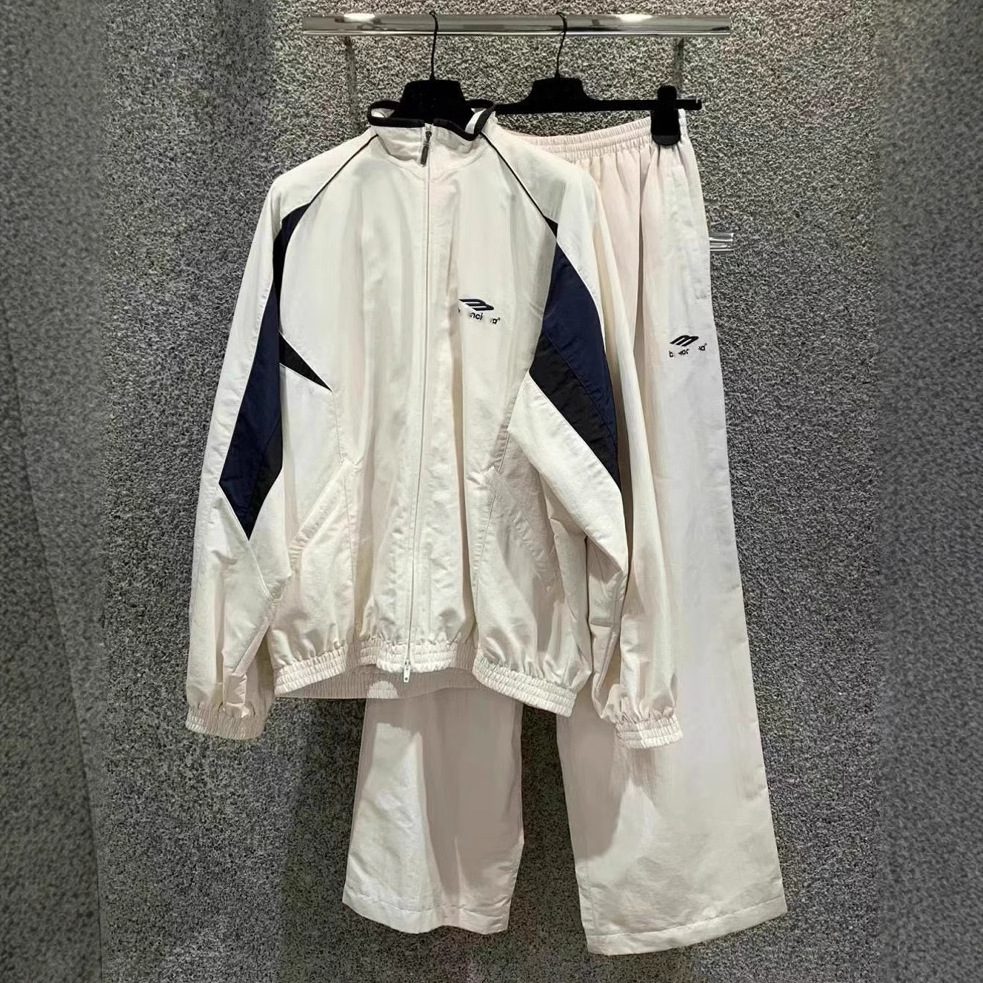 Paris B Embroidered Letters INS Internet Celebrity Stitching Contrast Color Sports School Uniform Windbreaker Jacket Jacket Suit