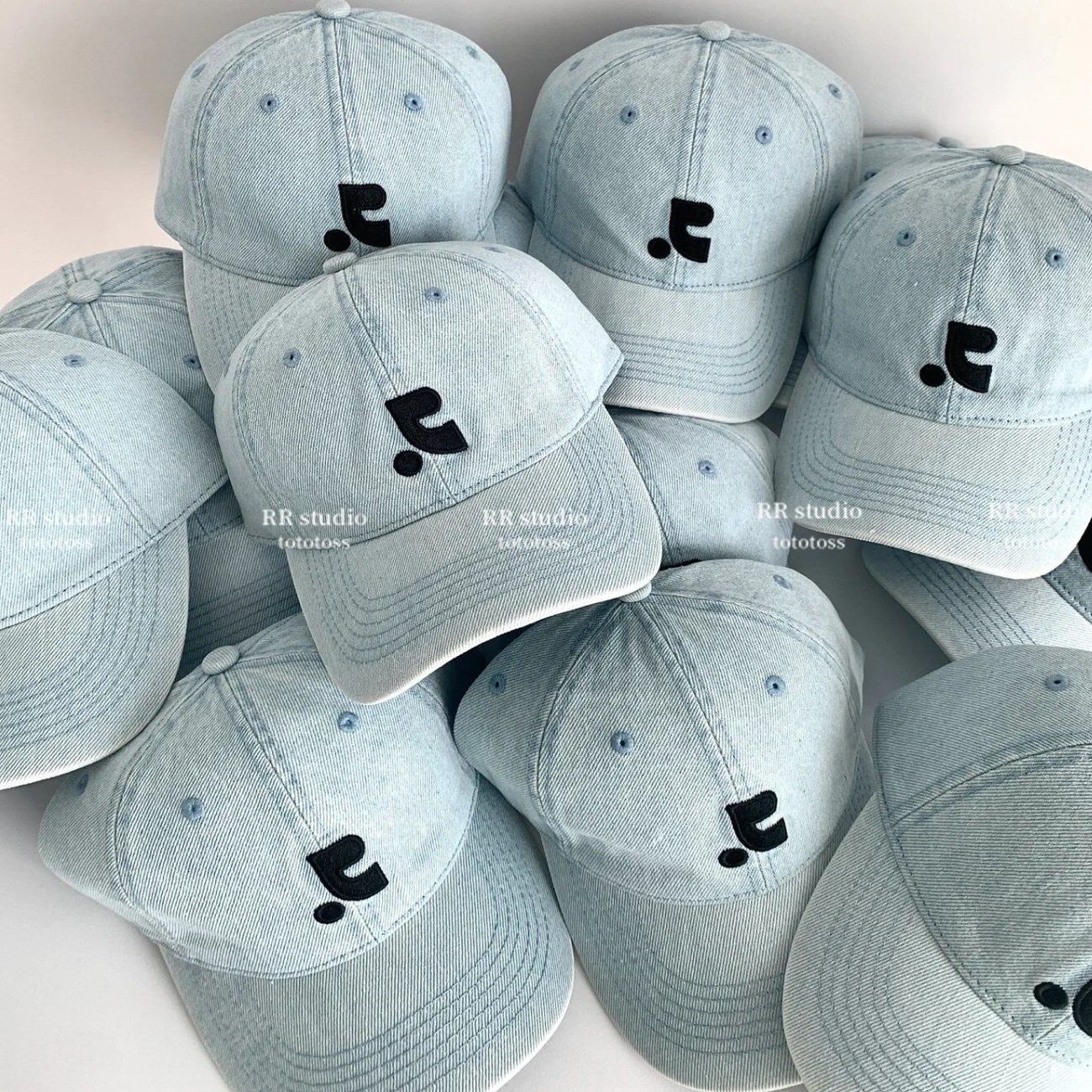 The Fit Is Perfect! Korean Designer Style Denim Embroidered Baseball Cap for Women, Versatile Sunshade Cap for Spring and Summer
