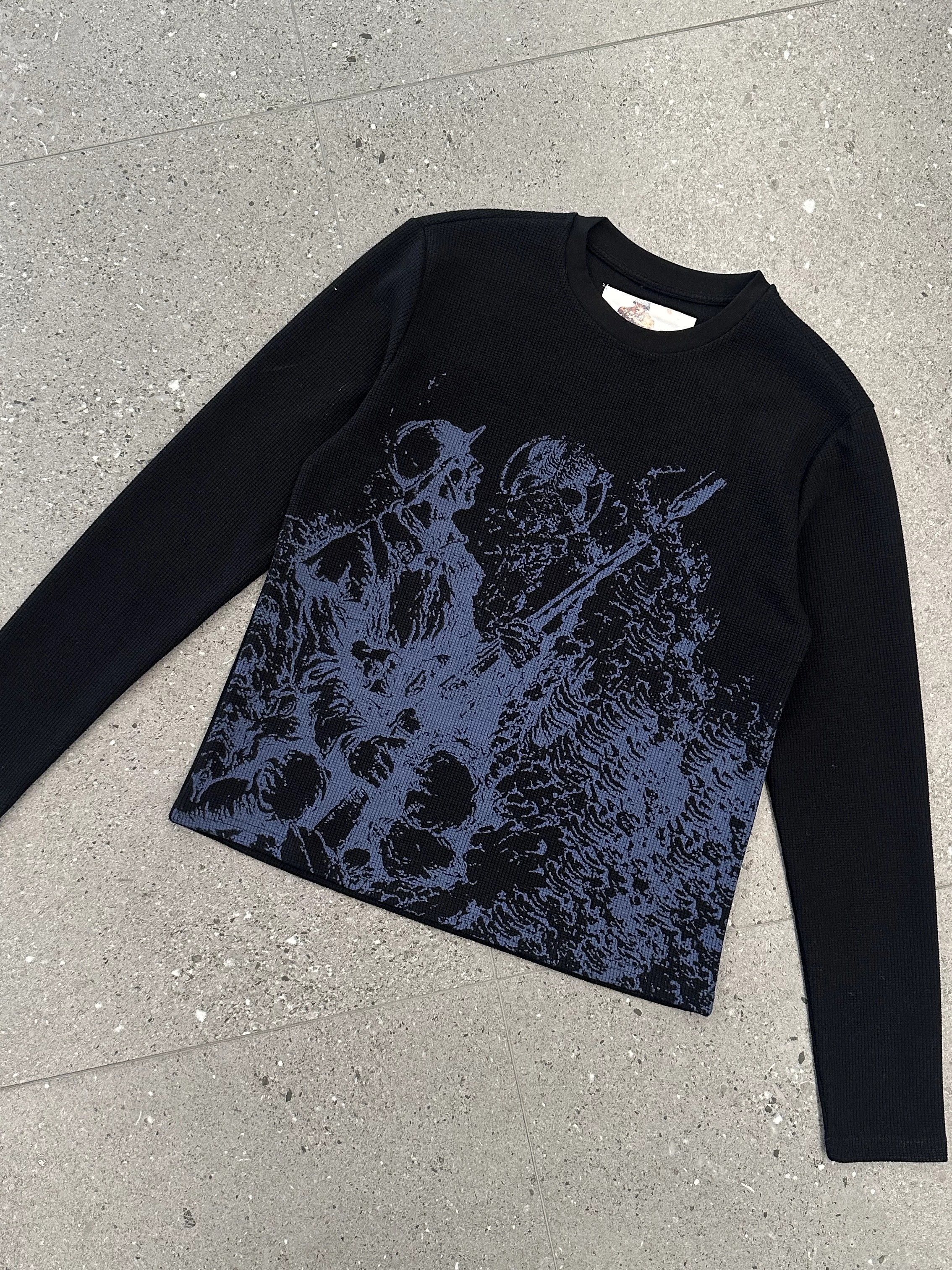 Pw017 Waffle Pattern Embossed Long Sleeve Foto QC de TAOBAO na Qualit.ly