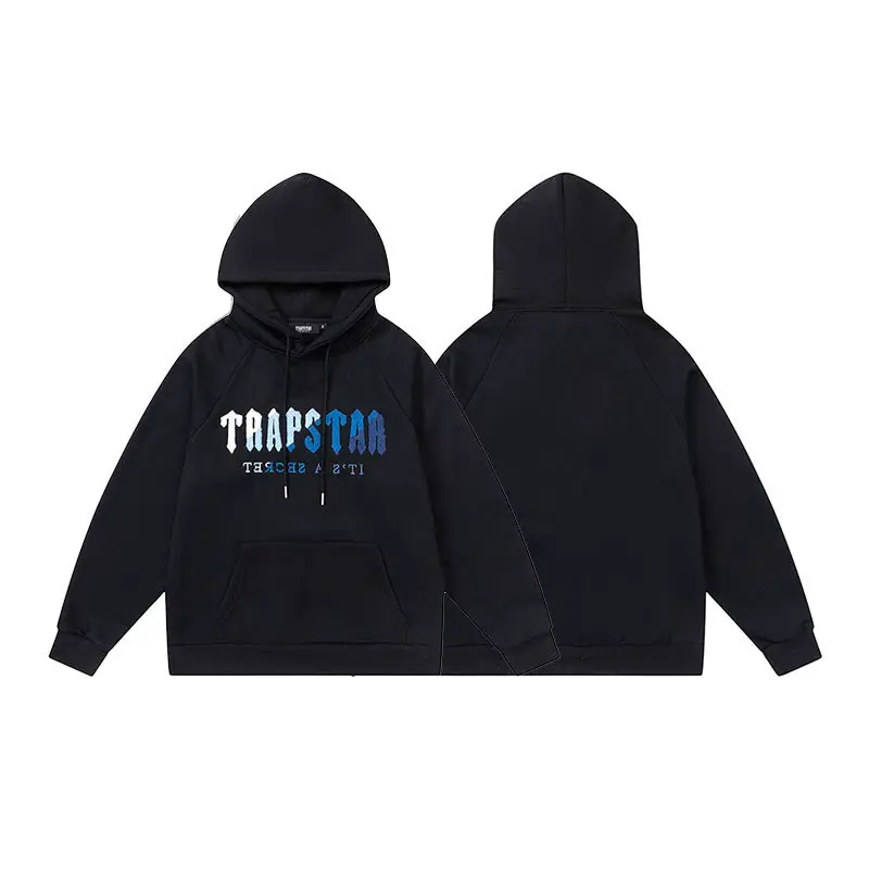 Trapstar European and American street fashion brand towel embroidered letters INS men and women loose sports leisure suit fleece-lined