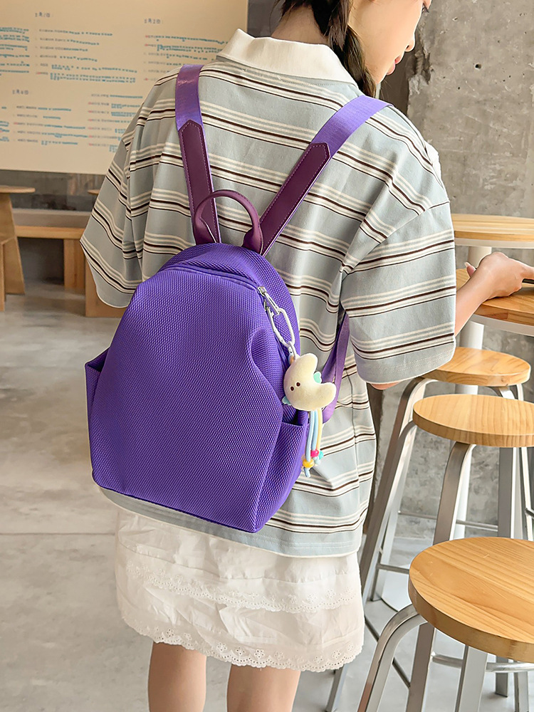 Airy Korean Style Backpack with Multiple Pockets, Large Capacity Commuter Backpack, Simple Casual School Bag Backpack
