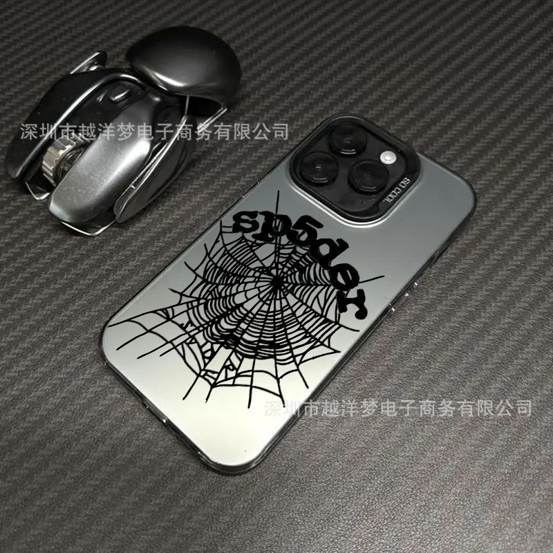 Cross-Border Popular Spider Web Iphone17Pro Mobile Phone Case 16/15/14/13 Laser 12 Apple 11Xsmax/