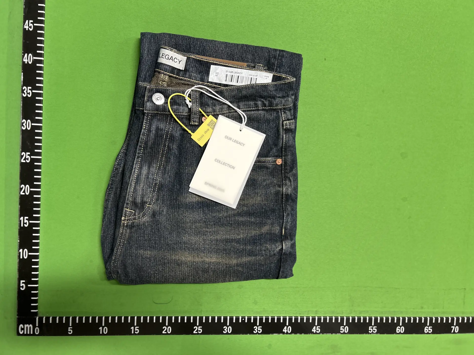 Our Legacy THIRD CUT Bamboo Pattern Washed Used Cat Beard Jeans for Men and Women Loose Straight Pants
