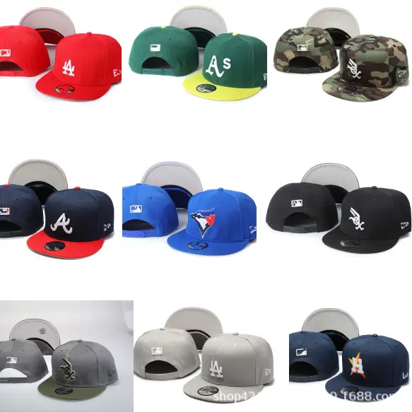 Men's Flat-Brim Adjustable Baseball Cap Hip-Hop Adjustable Dodgers Hat High Street Flat Cap Baseball Cap for Women