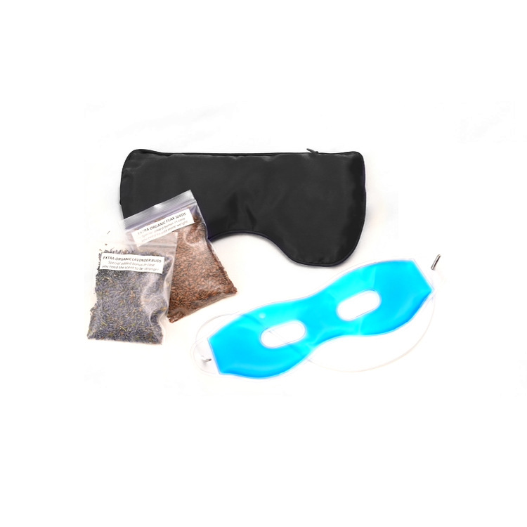 Cross-Border Steam Eye Mask Double-Sided Silk Classic Style Pvc Blue Gel Ice Bag Ice Eye Mask for Sleeping
