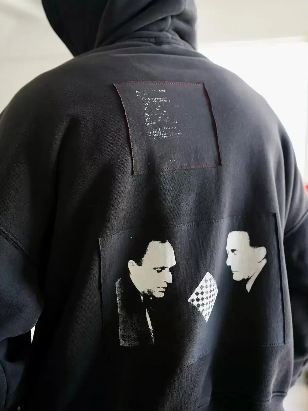 [Melancholy Limited Edition] Erd Maxfield Los Angeles Limited Edition Patch Portrait Print Washed Hoodie