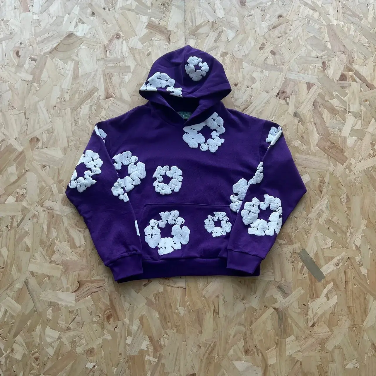 紫色白印花卫衣 DT-22
