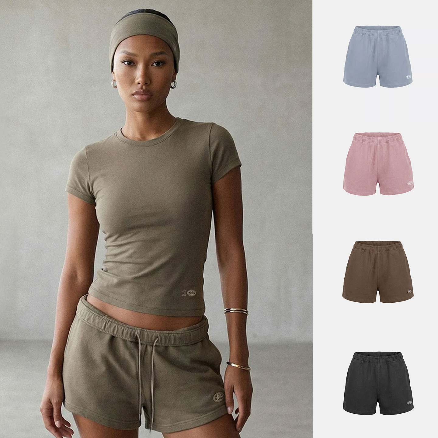 Badblood Bcac Series American Retro Casual Shorts for Women, Niche Simple Sports Shorts, Trendy Hot Pants
