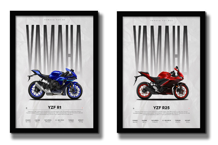 Yamaha Motorcycle Poster Modern Decorative Painting Racing Wall Art Car Shop Wall Painting Motorcycle Repair Shop Mural Foto QC de TAOBAO na Qualit.ly