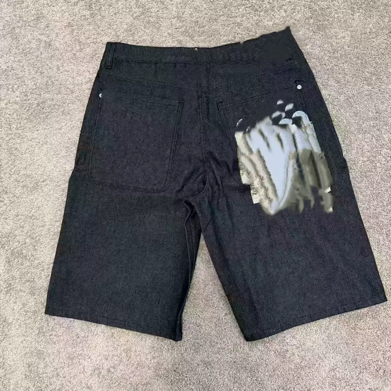 Palm tree fountain print shorts denim - personalized customization (discount only 50 pieces)