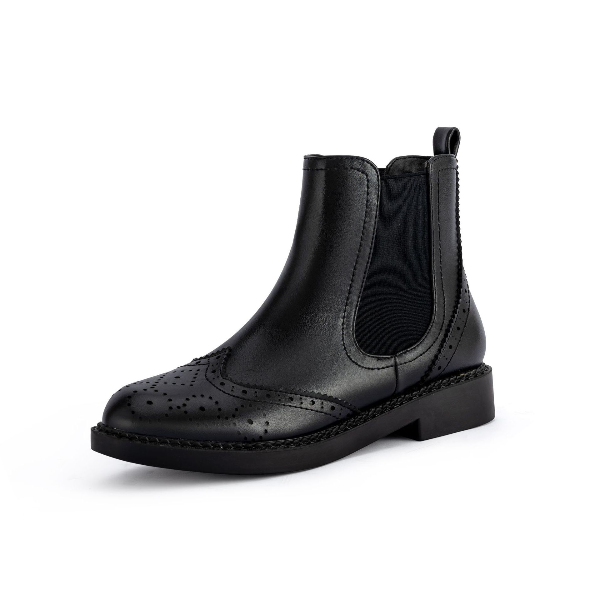 Spot Women Bokin Boots Western Cowboy Cut Out British Preppy Style Chelsea Short Boots for Women