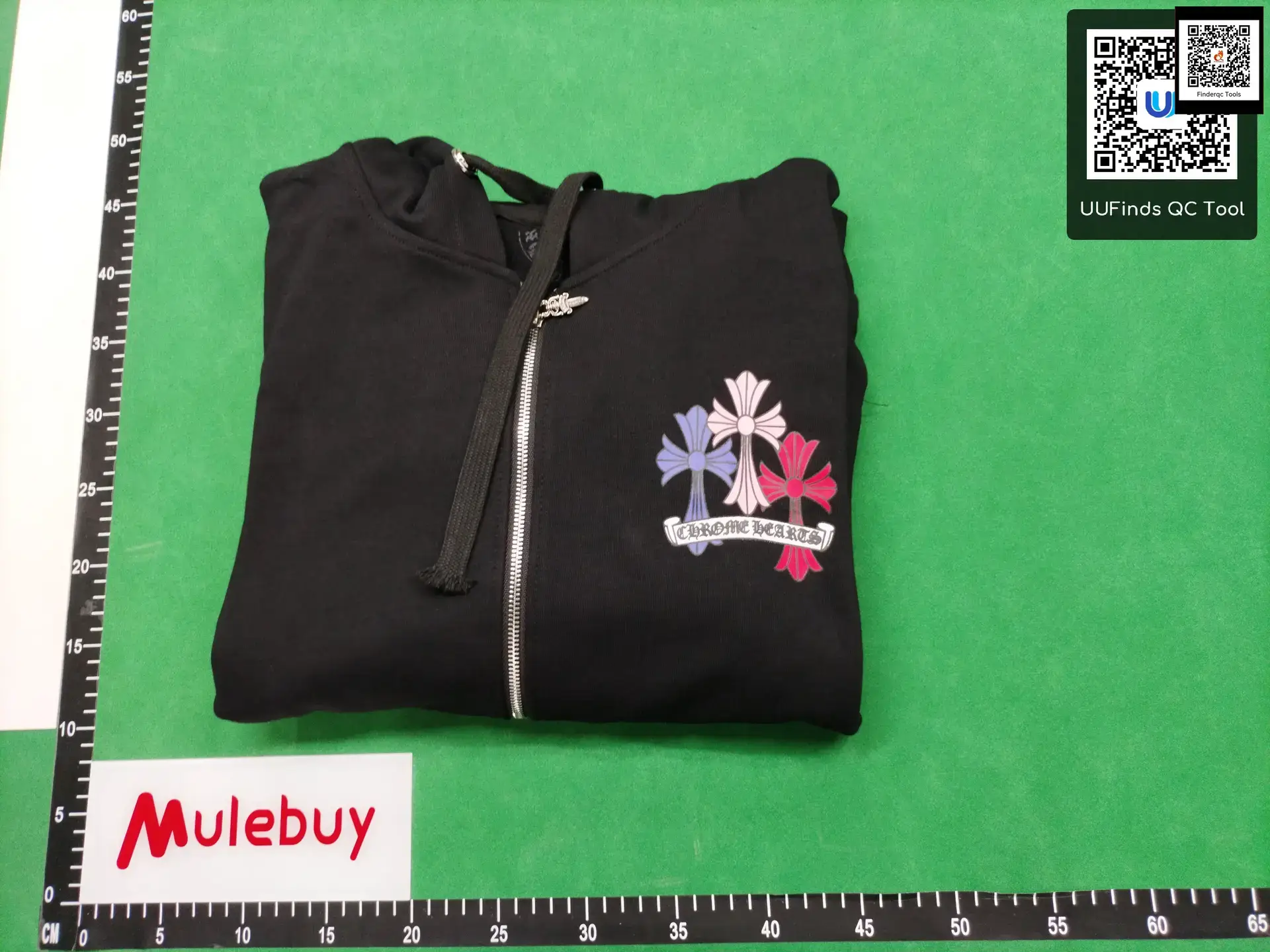 Chrome Hearts Black Zip Hoodie