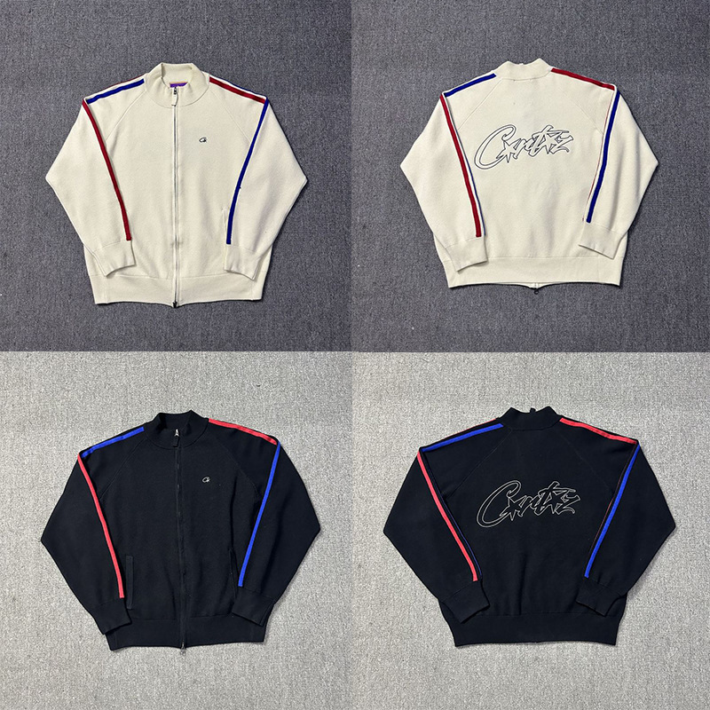 New Trendy Brand Wool Zipper Cardigan Jacket American Retro Street Hip-Hop Unisex Jacket