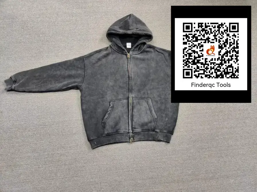 ARTIE men's vintage washed fleece-lined hoodie