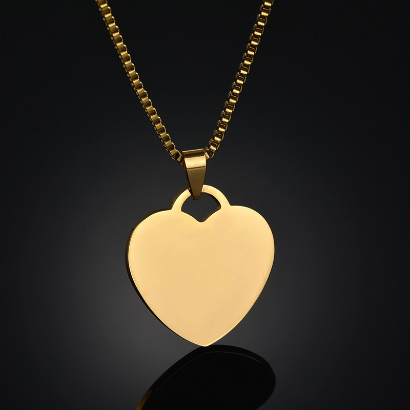 Love Military Brand Small Jewelry Military Brand Titanium Steel Stainless Steel Men's Necklace European and American Titanium Steel Engraved Dog Tag Pendant