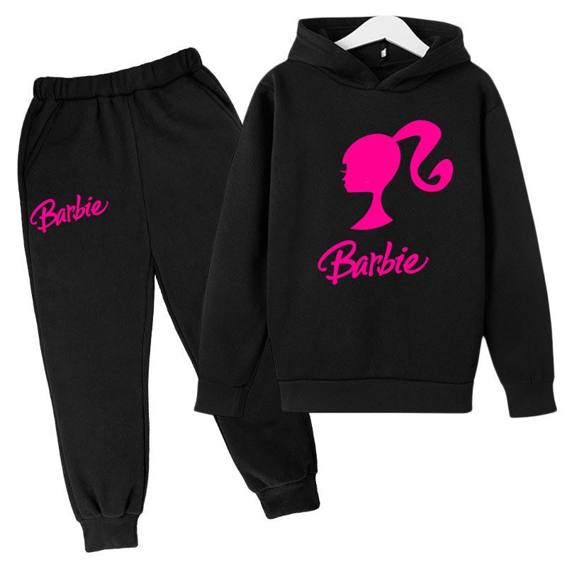 Factory wholesale Amazon children's new sweater suit winter fleece-lined warm hoodie casual sports two-piece set