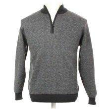 Cable-Knit Wool Knit Half-Zip Sweater Wool Half-Zip Sweater C