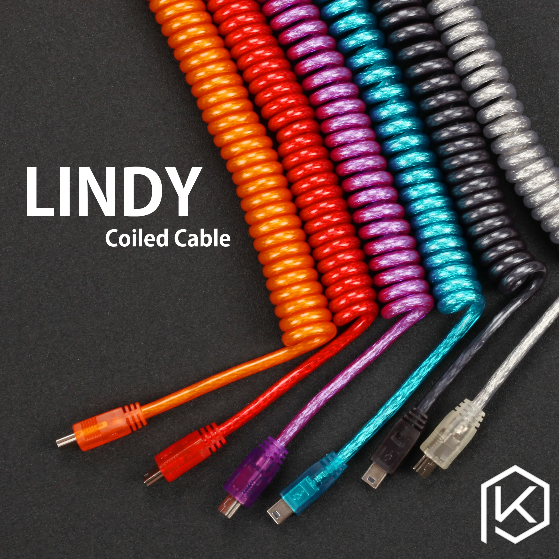 Lindy Usb2.0 a Male to Mini-B USB Spiral Data Cable Mechanical Keyboard Micro Customization Fotografie QC de pe TAOBAO pe Qualit.ly