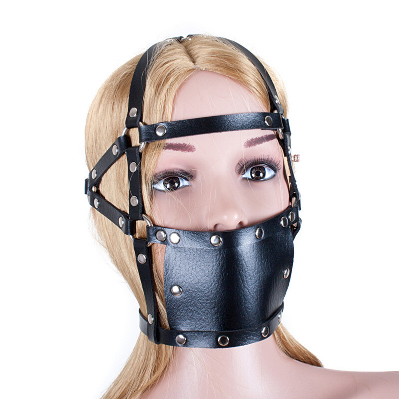 Eslecheng sexy black reinforced mask mesh mouth ball mouth plug mouth plug mouth plug supplies factory wholesale