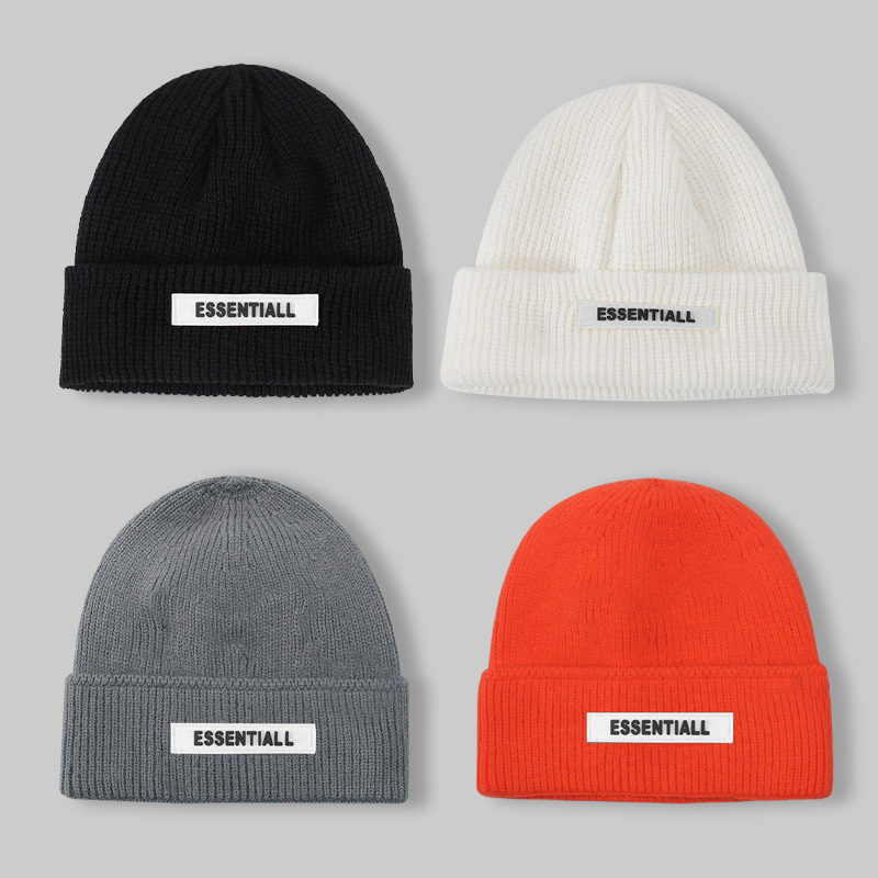 Cross-border Hat Men's Knitted Cold Hat Korean Autumn and Winter Japanese Thin Light Plate Solid Color All-match Warm Ear Protection Wool Hat
