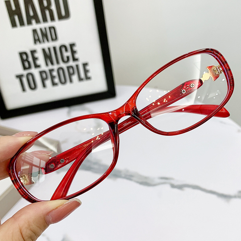 New fox head HD anti-blue reading glasses women's fashion trend Joker middle-aged and elderly reading glasses wholesale
