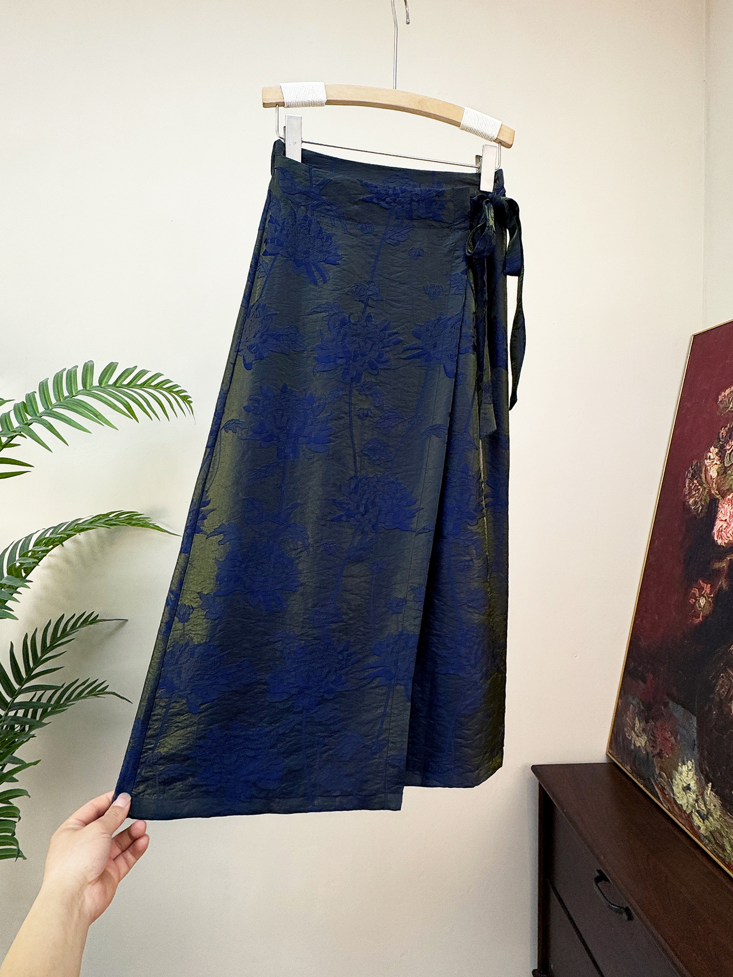 【Zhi Li】New Chinese-Style Tie-Waist Skirt with Elastic Waist, 2026 Summer New Model, National Style, Elegant and Slimming Skirt for Women